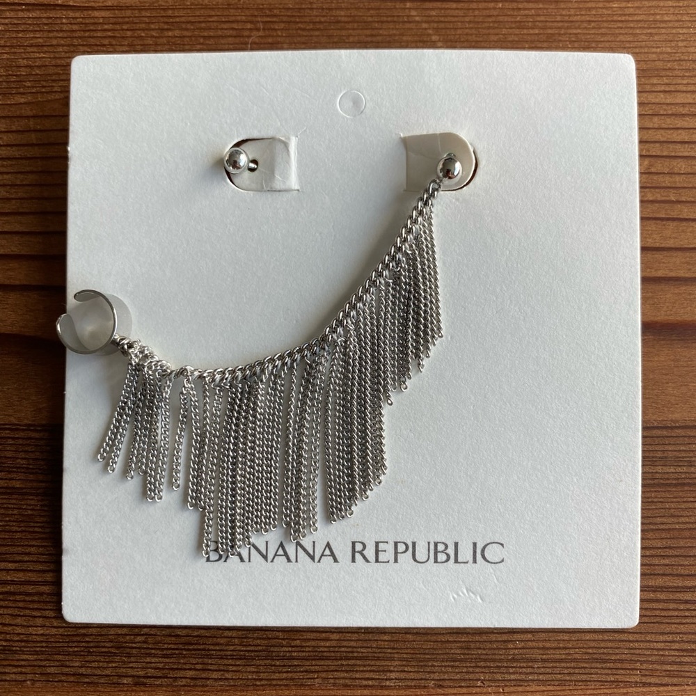 80’s Inspired silver Fringe Earrings